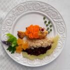 Prato decorado com peixe
