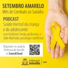 Banner do podcast que aborda saúde mental de crianças e adolescentes