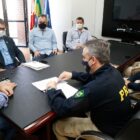 Reunião entre o prefeito Adriano Silva, representantes da Seprot e da Polícia Rodoviária Federal